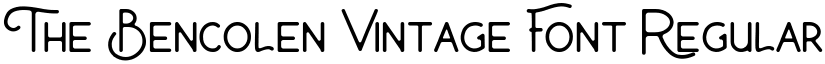 The Bencolen Vintage Font Regular font