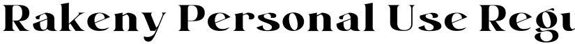 Rakeny Personal Use Regular font