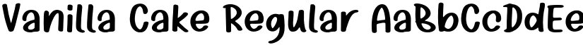 Vanilla Cake Regular font