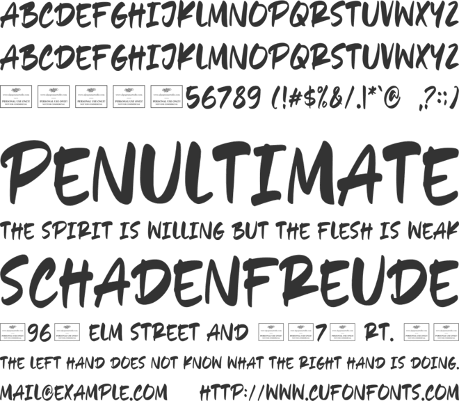 Chamber font preview