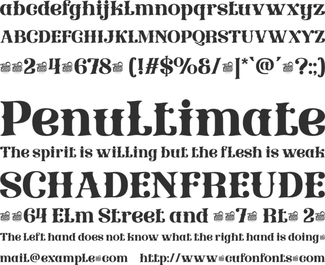 QEDHENIFtrial font preview