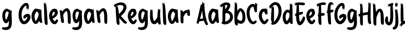 g Galengan Regular font