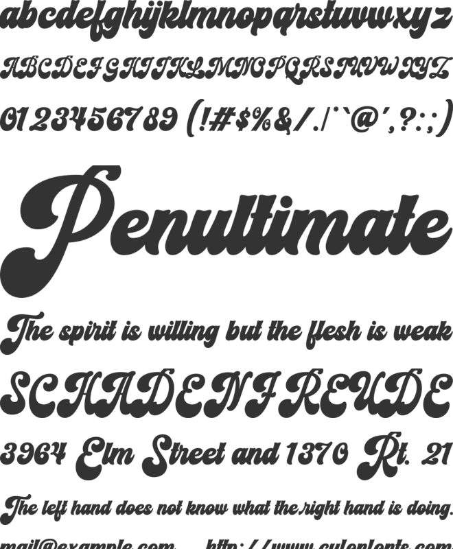 Hiladous font preview