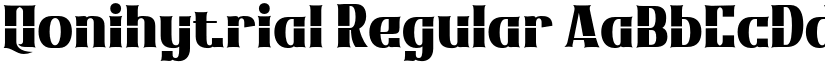 Qonihytrial Regular font