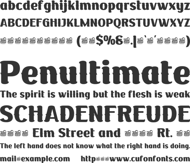 Rakochuktrial font preview