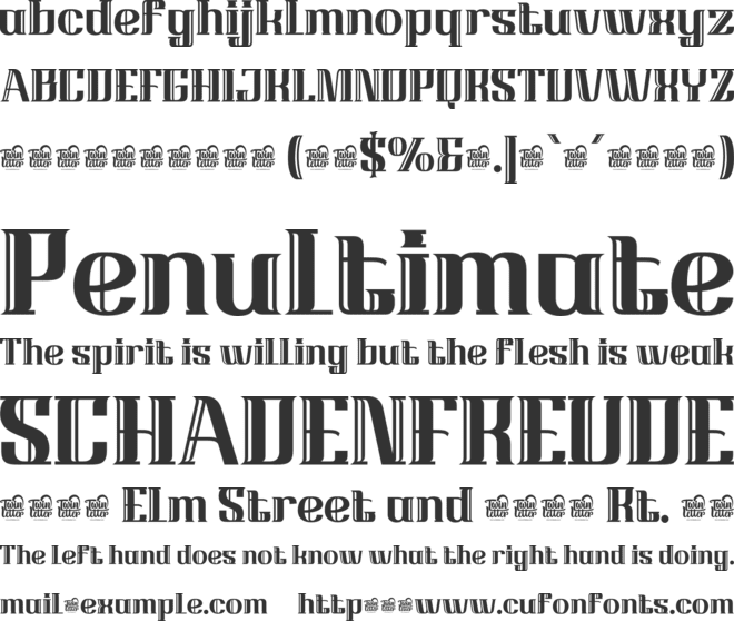 BEHINERtrial font preview