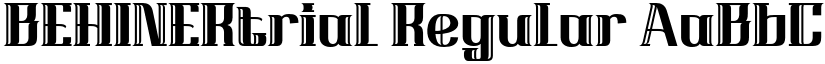 BEHINERtrial Regular font