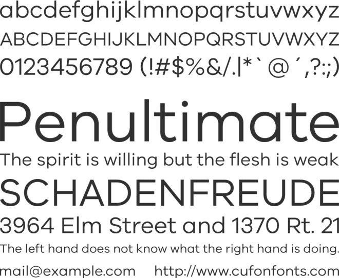VIC font preview
