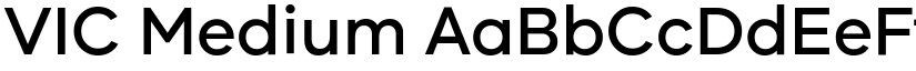 VIC Medium font