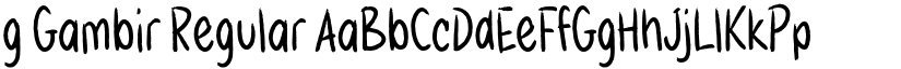 g Gambir Regular font