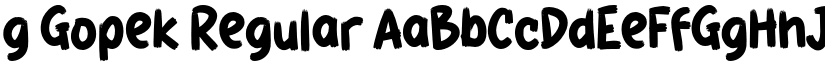 g Gopek Regular font