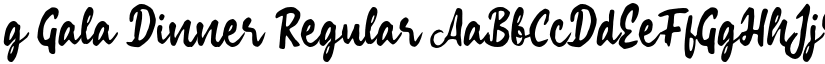 g Gala Dinner Regular font
