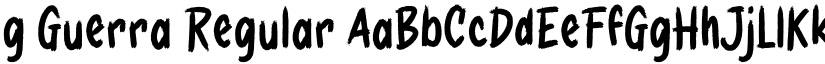 g Guerra Regular font
