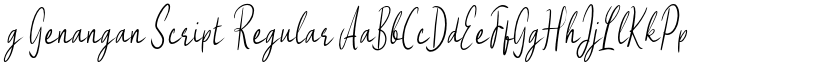 g Genangan Script Regular font