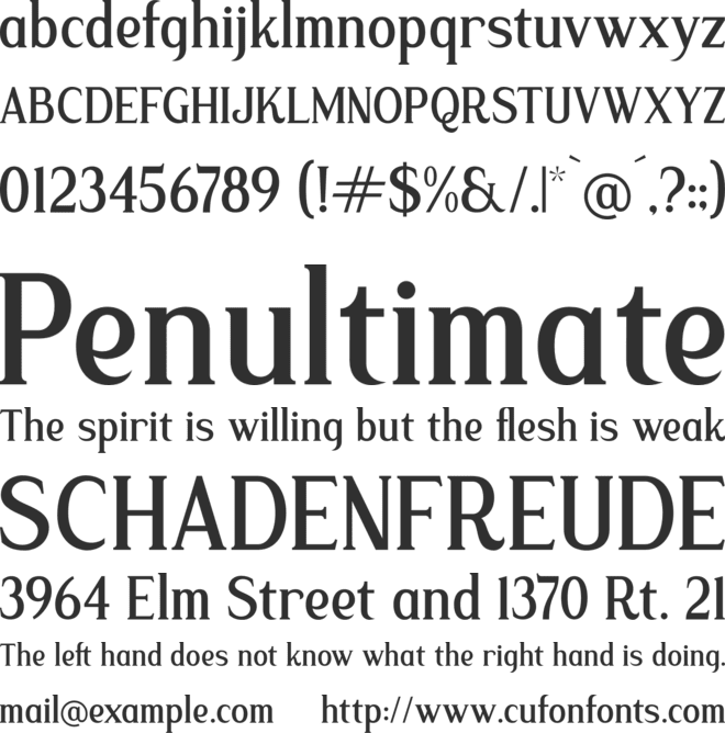 Malffide font preview