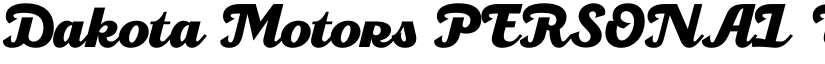 Dakota Motors PERSONAL USE font download