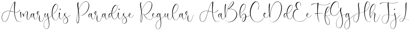 Amarylis Paradise Regular font