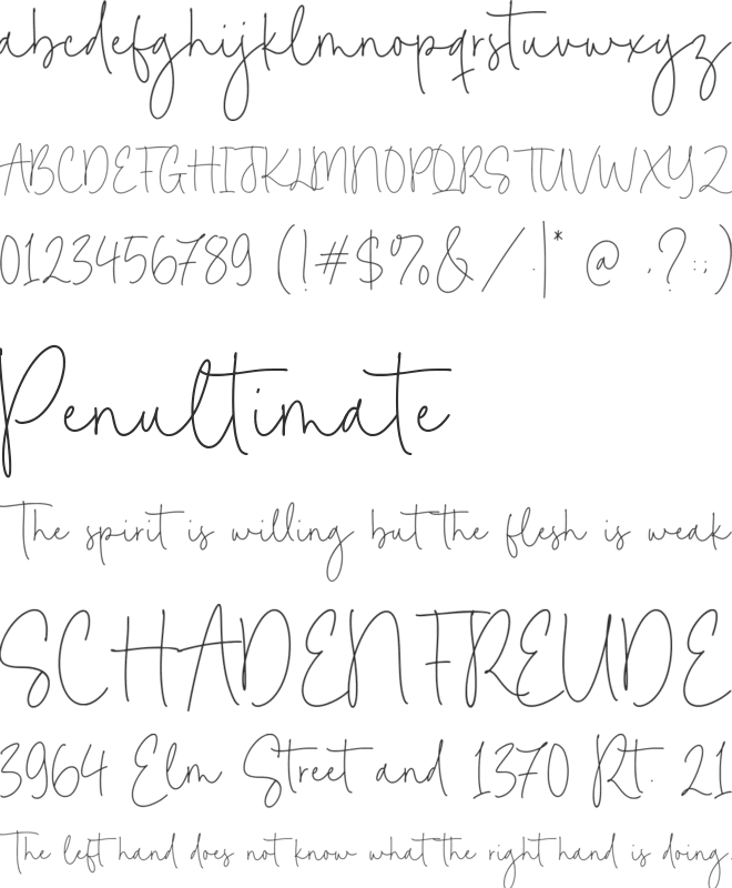 Brittaney Memories font preview