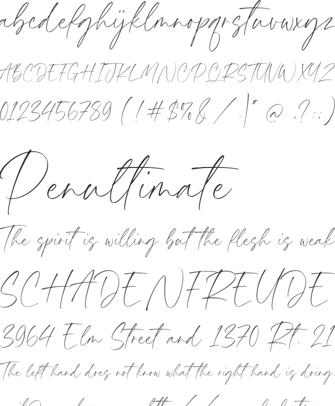Aromatic Signature font preview