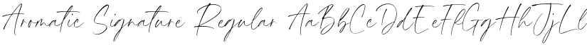 Aromatic Signature Regular font