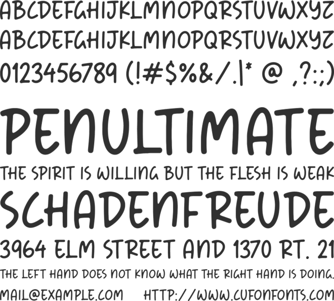 Creamy Baked font preview