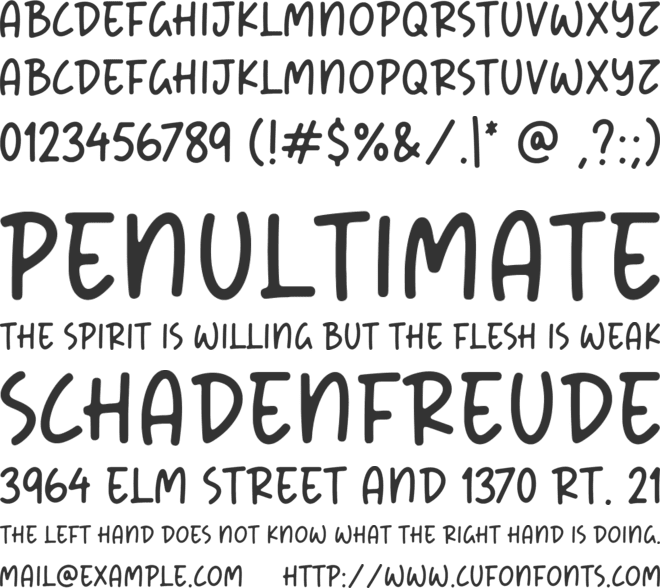 Creamy Baked font preview