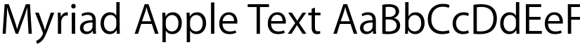 Myriad Apple Text font