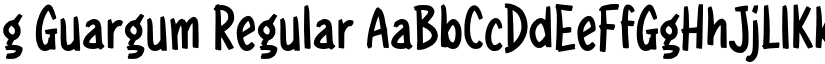 g Guargum Regular font