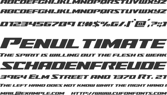 Super Brigade font preview