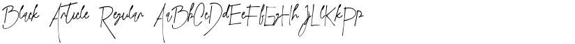 Black Article Regular font