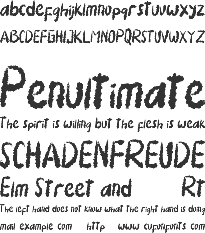 Greztro font preview