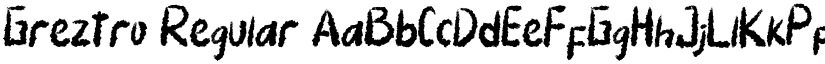 Greztro Regular font