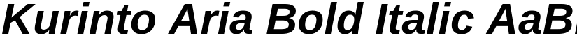 Kurinto Aria Bold Italic font