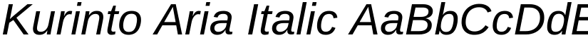 Kurinto Aria Italic font