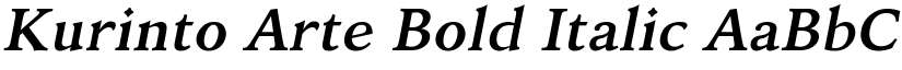 Kurinto Arte Bold Italic font