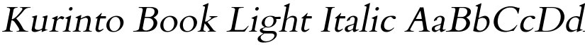 Kurinto Book Light Italic font