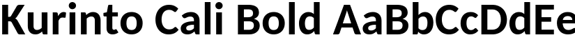 Kurinto Cali Bold font
