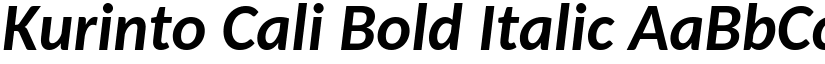 Kurinto Cali Bold Italic font
