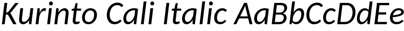 Kurinto Cali Italic font