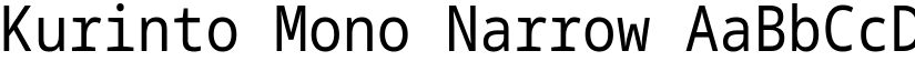 Kurinto Mono Narrow font