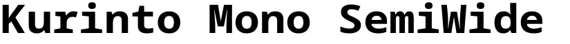 Kurinto Mono SemiWide Bold font