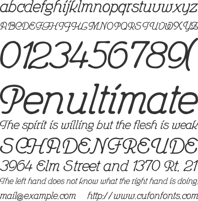 Feronia font preview