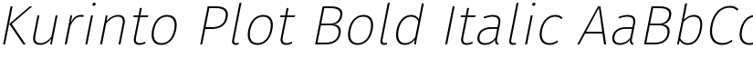 Kurinto Plot Bold Italic font