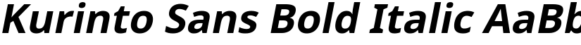 Kurinto Sans Bold Italic font