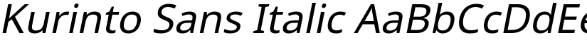 Kurinto Sans Italic font