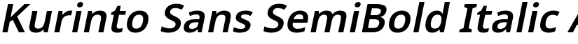 Kurinto Sans SemiBold Italic font