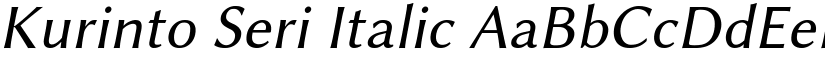Kurinto Seri Italic font