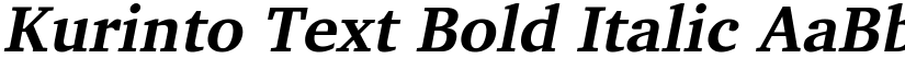 Kurinto Text Bold Italic font