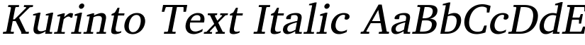 Kurinto Text Italic font