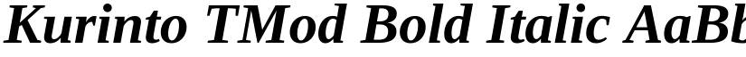 Kurinto TMod Bold Italic font